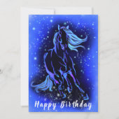 Carte d'anniversaire du cheval de course (Devant)
