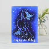 Carte d'anniversaire du cheval de course (Debout devant)