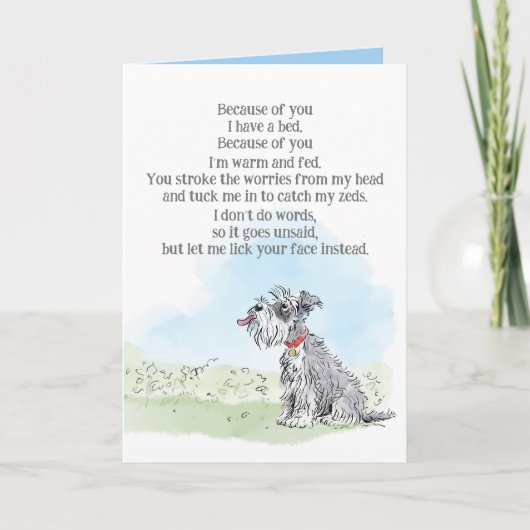 Carte d'anniversaire du chien (Devant)