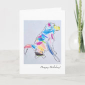 Carte d'anniversaire du Chien arc-en-ciel (Devant)
