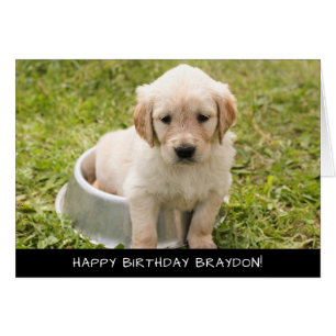 Carte d'anniversaire du Chien chiot du Labrador