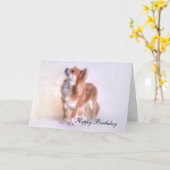 Carte d'anniversaire du Chihuahua (Fleur jaune)