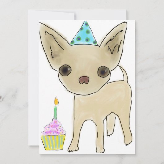 Carte d'anniversaire du Chihuahua (Devant)