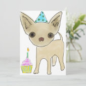 Carte d'anniversaire du Chihuahua (Debout devant)