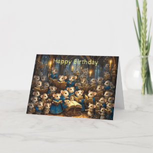 Carte d'anniversaire du choeur de souris Church