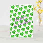 Carte d'anniversaire du Clover vert (Fleur jaune)