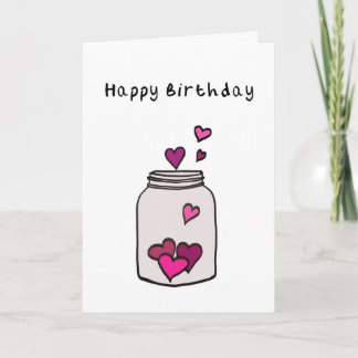 Carte d'anniversaire du coeur