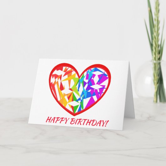 Carte d'anniversaire du coeur (Devant)
