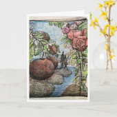 Carte d'anniversaire du coeur prêt (Fleur jaune)