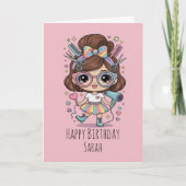 Carte d'anniversaire du coiffeur pour Beautician (Devant)