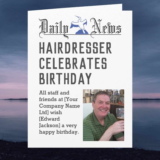 Carte d'anniversaire du coiffeur pour personnalise