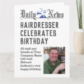 Carte d'anniversaire du coiffeur pour personnalise (Devant)