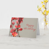 Carte d'anniversaire du coing de floraison (Fleur jaune)