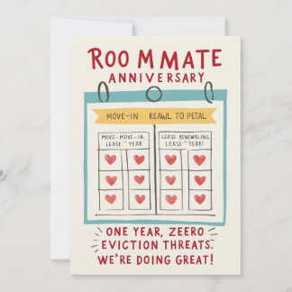 Carte d'anniversaire du colocataire