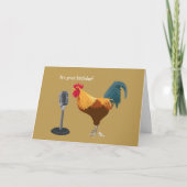 Carte d'anniversaire du coq (Devant)