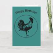 Carte d'anniversaire du coq (Devant)