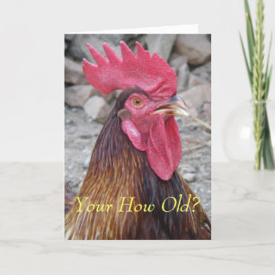 Carte d'anniversaire du coq