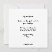 Carte d'anniversaire du coq portugais (Dos)