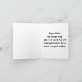 Carte d'anniversaire du correcteur de grammaire (Intérieur)