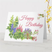 Carte d'anniversaire du Country Garden (Fleur jaune)