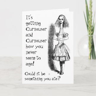 Carte d'anniversaire du Curiouser d'Alice