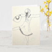 Carte d'anniversaire du danseur (Fleur jaune)