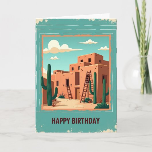 Carte d'anniversaire du désert (Devant)