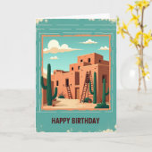 Carte d'anniversaire du désert (Fleur jaune)