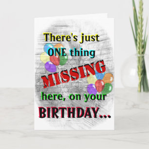 Carte d'anniversaire du détenu