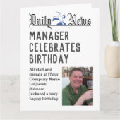 Carte d'anniversaire du directeur pour personnalis (Devant)