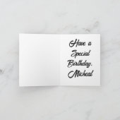 Carte d'anniversaire du dragon bleu et noir (Intérieur)