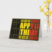 Carte d'anniversaire du drapeau belge (Fleur jaune)