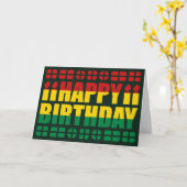 Carte d'anniversaire du drapeau bolivien (Fleur jaune)