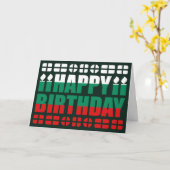 Carte d'anniversaire du drapeau bulgare (Fleur jaune)