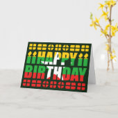 Carte d'anniversaire du drapeau de la Birmanie (Fleur jaune)