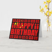 Carte d'anniversaire du drapeau de la Chine (Fleur jaune)