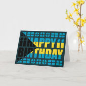 Carte d'anniversaire du drapeau des Bahamas (Fleur jaune)