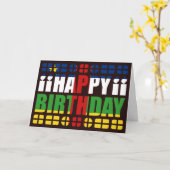 Carte d'anniversaire du drapeau du Centrafrique (Fleur jaune)