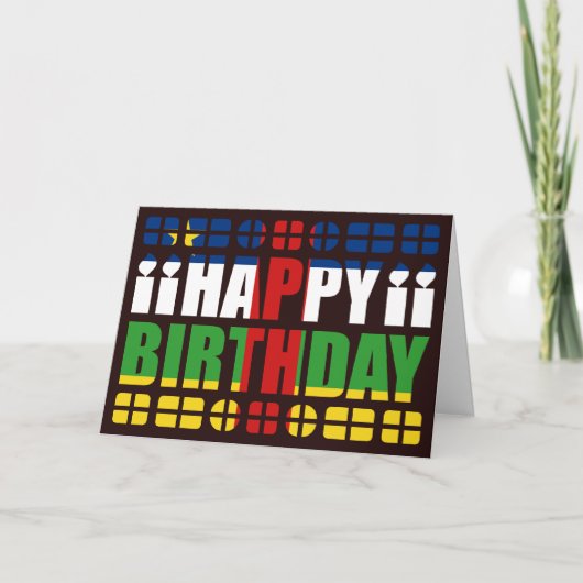 Carte d'anniversaire du drapeau du Centrafrique (Devant)