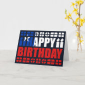 Carte d'anniversaire du drapeau du Chili (Fleur jaune)