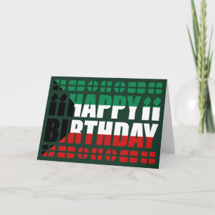 Carte d'anniversaire du drapeau du Koweït