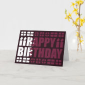 Carte d'anniversaire du drapeau du Qatar (Fleur jaune)