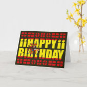 Carte d'anniversaire du drapeau espagnol (Fleur jaune)