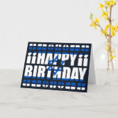 Carte d'anniversaire du drapeau israélien (Fleur jaune)