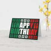 Carte d'anniversaire du drapeau italien (Fleur jaune)