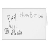 Carte d'anniversaire du fantôme (Devant Horizontal)