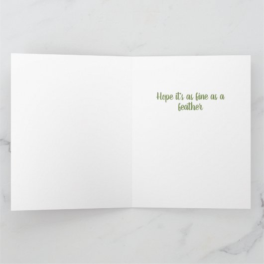 Carte d'anniversaire du faucon à queue rouge (Intérieur)