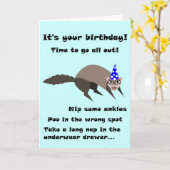 Carte d'anniversaire du Ferret (Fleur jaune)