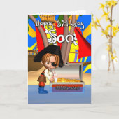 Carte d'anniversaire du fils Trésor du pirate (Fleur jaune)