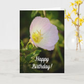 Carte d'anniversaire du Fleur sauvage du soir (Fleur jaune)